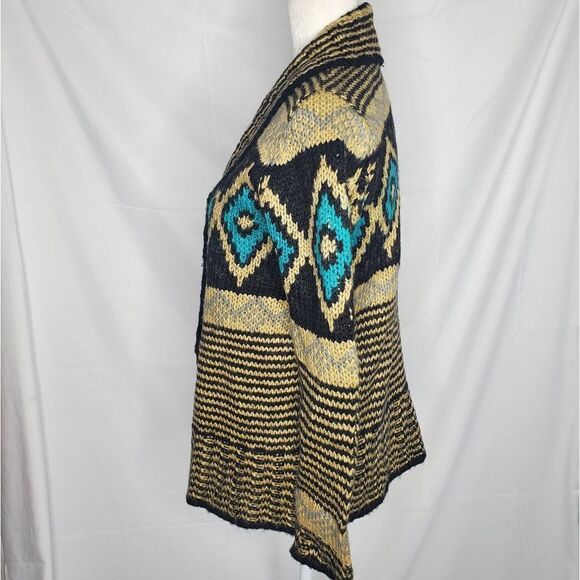 PINK REPUBLIC cardigan open front southwestern pattern‎ sweater M - Picture 4 of 6